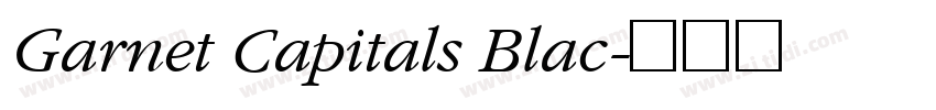 Garnet Capitals Blac字体转换